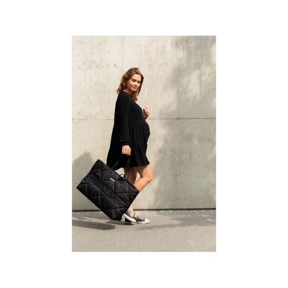 CHILDHOME CESTOVNÍ TAŠKA FAMILY BAG PUFFERED BLACK - PŘEBALOVACÍ TAŠKY - KOČÁRKY A PŘÍSLUŠENSTVÍ