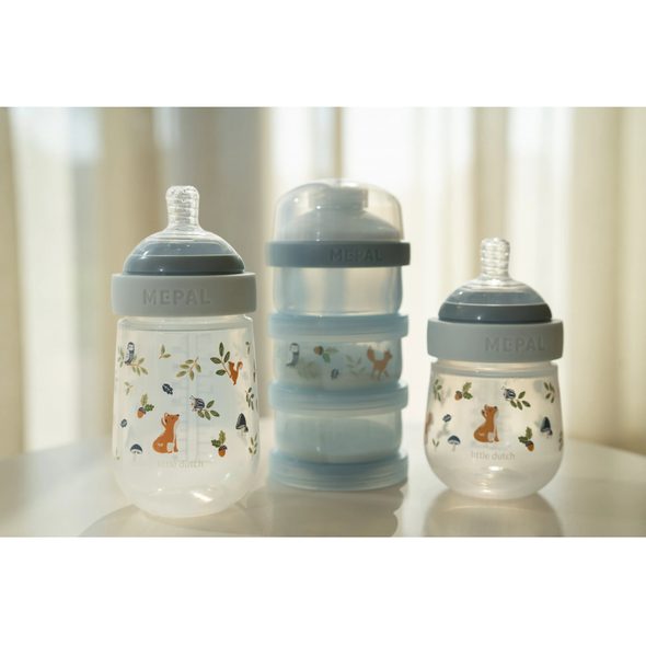 LITTLE DUTCH KOJENECKÉ LÁHVE 165 ML + 240 ML + 2 SAVIČKY FOREST FRIENDS - KOJENECKÉ LAHVE - KRMENÍ