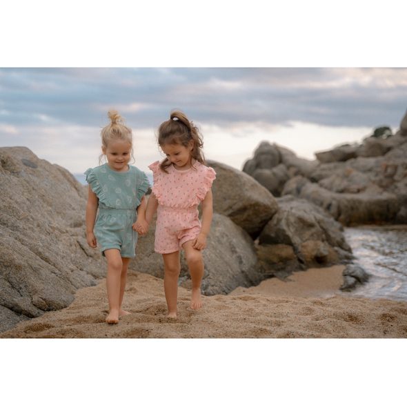 LITTLE DUTCH OVERAL LETNÍ OCEAN TREASURES SURF BLUE VEL. 98/104 - OVERALY - PRO DĚTI