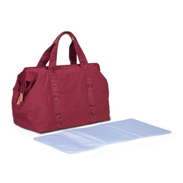CHILDHOME PŘEBALOVACÍ TAŠKA MOMMY BAG SIGNATURE URBAN BURGUNDY - PŘEBALOVACÍ TAŠKY - KOČÁRKY A PŘÍSLUŠENSTVÍ