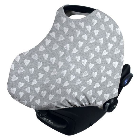 DOOKY STŘÍŠKA HOODY LIMITED HEARTS GREY - SLUNEČNÍ ROLETY A CLONY - AUTOSEDAČKY A PŘÍSLUŠENSTVÍ