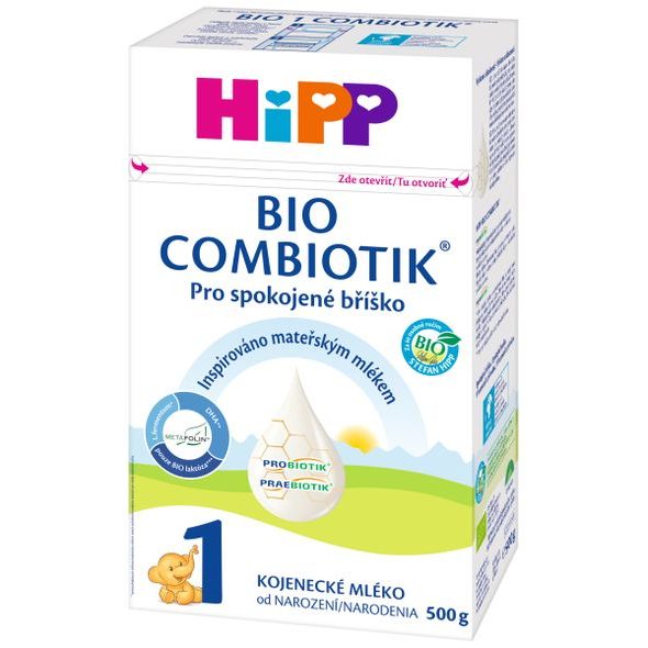 HIPP POČÁTEČNÍ MLÉČNÁ KOJENECKÁ VÝŽIVA HIPP 1 BIO COMBIOTIK 500G NEW - KOJENECKÁ MLÉKA - KRMENÍ