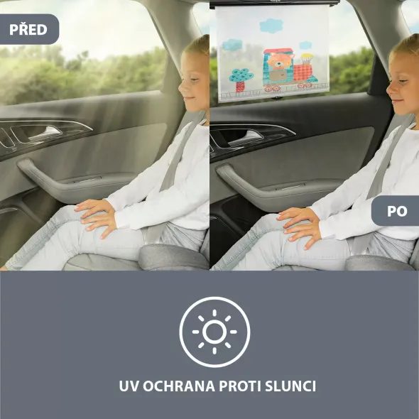 ZOPA SLUNEČNÍ CLONA DO AUTA ROLOVACÍ ZVÍŘÁTKA 2KS - SLUNEČNÍ ROLETY A CLONY - AUTOSEDAČKY A PŘÍSLUŠENSTVÍ