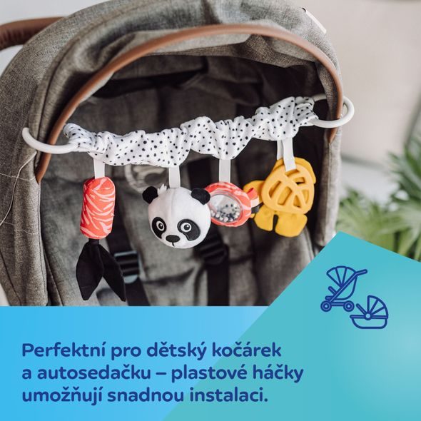 CANPOL BABIES SENZORICKÁ ZÁVĚSNÁ HRAČKA NA KOČÁREK/AUTOSEDAČKU BABIESBOO - HRAČKY K ZAVĚŠENÍ - PRO DĚTI