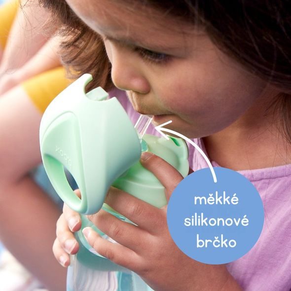 B.BOX LÁHEV NA PITÍ S BRČKEM JUNIOR 380 ML - SPEARMINT - DĚTSKÉ HRNEČKY - KRMENÍ