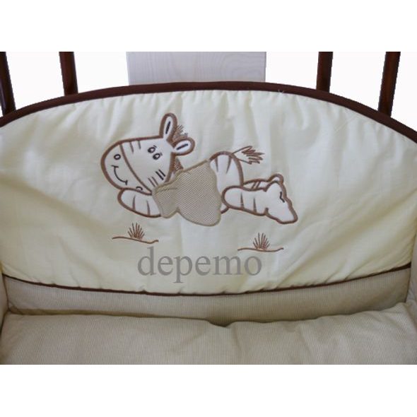 TOMI POVLEČENÍ ZEBRA VÝŠIVKA - POVLEČENÍ DO POSTÝLKY - SPINKÁNÍ