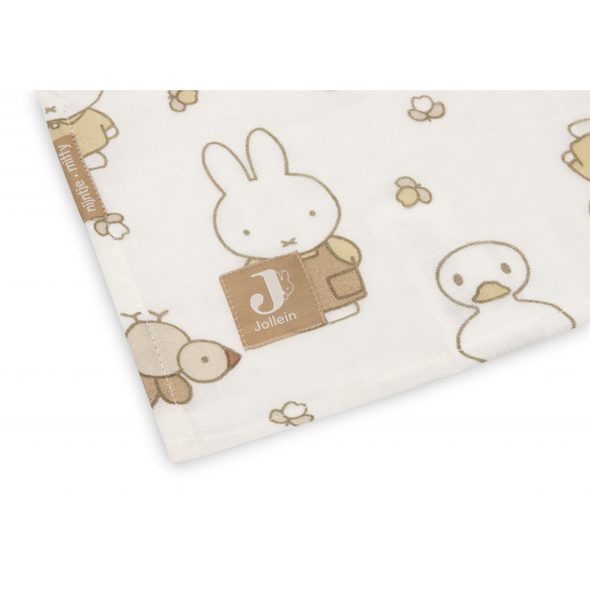 JOLLEIN PLENY ZAVINOVACÍ 2KS 115X115 CM MIFFY FAMILY FARM - LÁTKOVÉ PLENY ALL IN ONE - PŘEBALOVÁNÍ