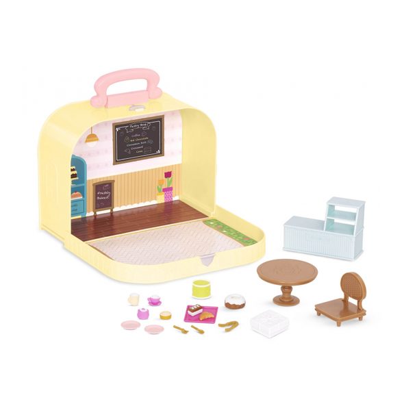 LI'L WOODZEEZ SADA V KUFŘÍKU CUKRÁRNA - DOPLŇKY PRO FIGURKY - PRO DĚTI