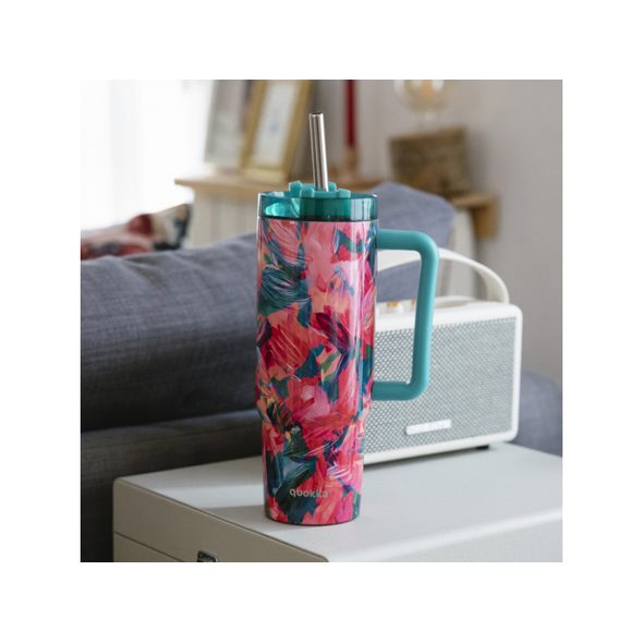 QUOKKA NEREZOVÝ TERMOHRNEK S BRČKEM VIBE OIL PETALS 880 ML - SPORTOVNÍ LAHVE - KRMENÍ