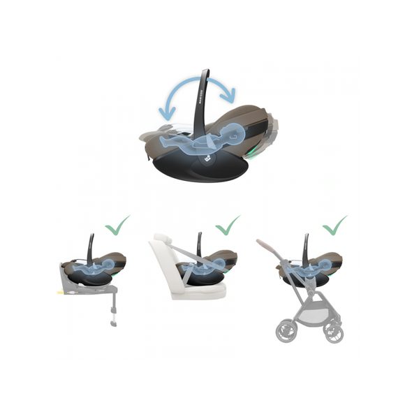 MAXI-COSI PEBBLE 360 PRO 2 AUTOSEDAČKA TWILLIC TRUFFLE - AUTOSEDAČKY 0-13KG - AUTOSEDAČKY A PŘÍSLUŠENSTVÍ
