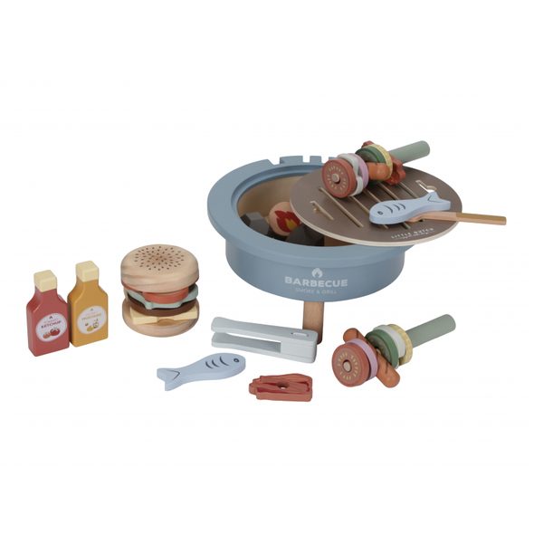 LITTLE DUTCH BARBECUE SADA DŘEVĚNÁ - DŘEVĚNÉ HRAČKY - PRO DĚTI