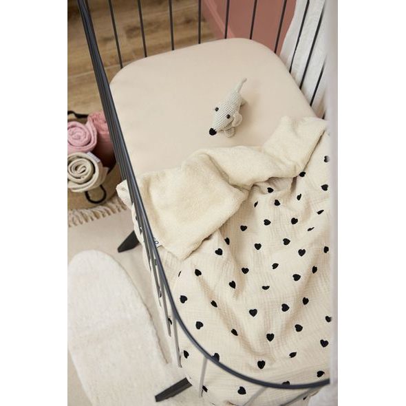 MEYCO MUŠELÍNOVÁ PŘIKRÝVKA SWEET HEART 75X100 - SOFT SAND - DĚTSKÉ DEKY PRO MIMINKA - SPINKÁNÍ
