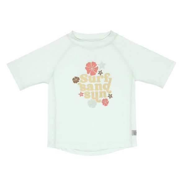 LÄSSIG SPLASH SHORT SLEEVE RASHGUARD FLOWERS SEA FOAM 13-18 MO. - TRIČKA KRÁTKÝ / DLOUHÝ RUKÁV - PRO DĚTI