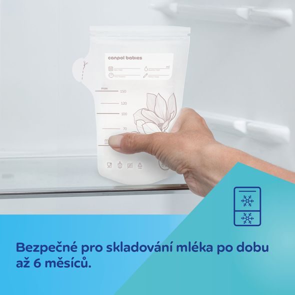 CANPOL BABIES SÁČKY K UCHOVÁVÁNÍ ODSÁTÉHO MLÉKA 20KS - USKLADNĚNÍ MATEŘSKÉHO MLÉKA - KRMENÍ