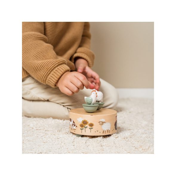 LITTLE DUTCH HUDEBNÍ BOX NATAHOVACÍ FARMA - DŘEVĚNÉ HRAČKY - PRO DĚTI