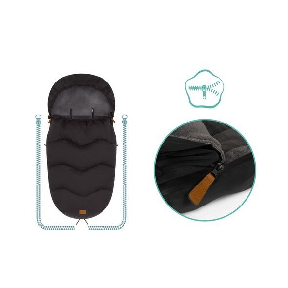 FILLIKID FUSAK ZIMNÍ OGRE REFLECT BLACK - FUSAKY DO KOČÁRKU - KOČÁRKY A PŘÍSLUŠENSTVÍ