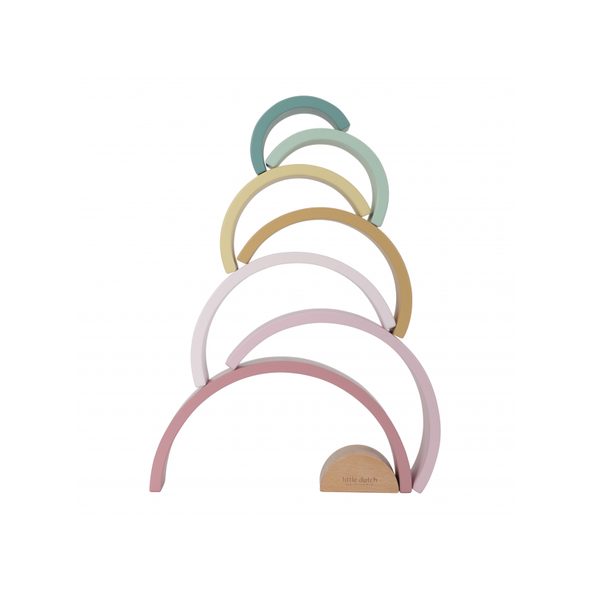 LITTLE DUTCH SKLÁDAČKA DŘEVĚNÁ DUHA FAIRY GARDEN - MOTORICKÉ A HRY - PRO DĚTI