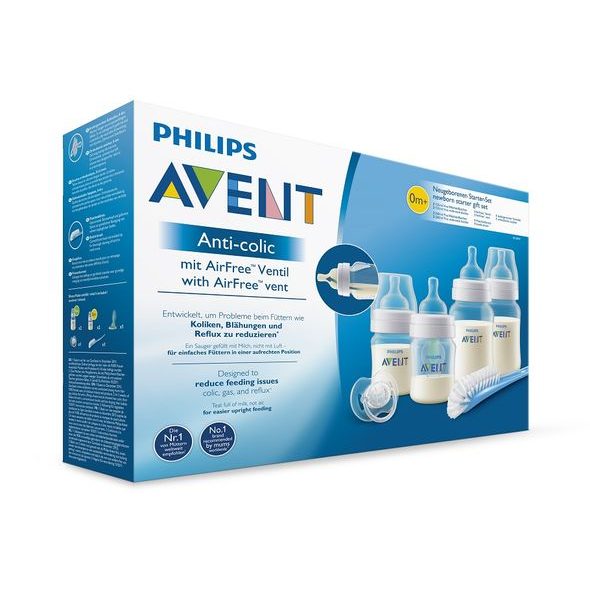 PHILIPS AVENT NOVOROZENECKÁ STARTOVNÍ SADA CLASSIC + VENTIL AIRFREE - VÝHODNÉ SADY - KRMENÍ