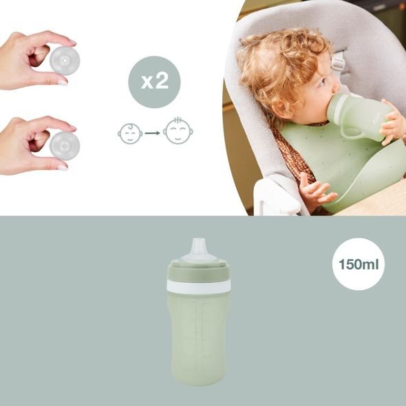 BABYMOOV SILIKONOVÁ LÁHEV 150ML GREEN - KOJENECKÉ LAHVE - KRMENÍ