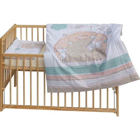 SCARLETT DĚTSKÁ POSTÝLKA S KOMPLETNÍ VÝBAVOU SCARLETT 120 X 60 CM - ERI - DŘEVĚNÉ POSTÝLKY - SPINKÁNÍ