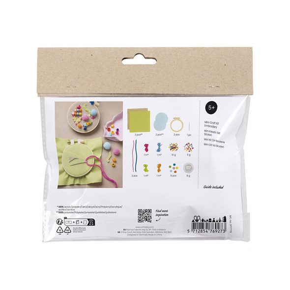 CREATIV COMPANY KREATIVNÍ SADA MINI CRAFT KIT EMBROIDERY IMAGINATION - VÝTVARNÉ POMŮCKY A HRAČKY - PRO DĚTI