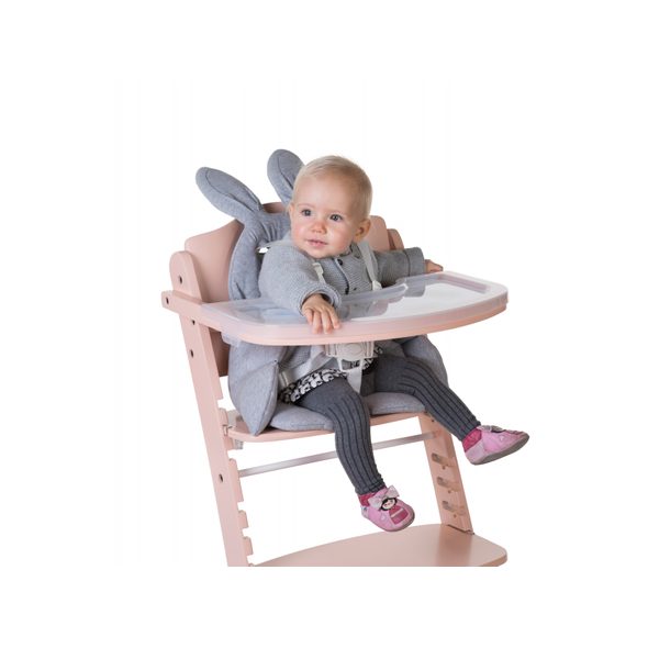 CHILDHOME SEDACÍ PODLOŽKA DO DĚTSKÉ ŽIDLIČKY RABBIT JERSEY GREY - DOPLŇKY K ŽIDLIČKÁM - KRMENÍ
