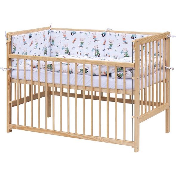 SCARLETT DĚTSKÁ POSTÝLKA S KOMPLETNÍ VÝBAVOU SCARLETT 120 X 60 CM - PEKO - DŘEVĚNÉ POSTÝLKY - SPINKÁNÍ