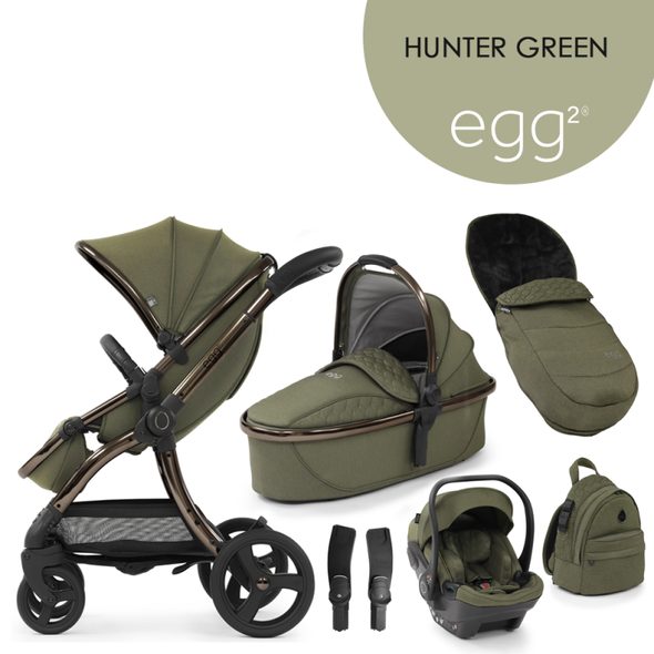 BABYSTYLE EGG2 SET 6 V 1 - HUNTER GREEN 2023 - KOMBINACE S PŘÍSLUŠENSTVÍM - KOČÍKY A PRÍSLUŠENSTVO