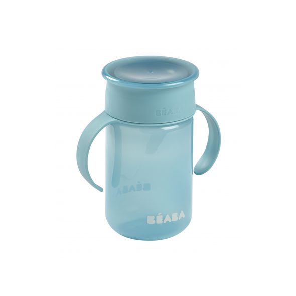 BEABA HRNEK TRÉNOVACÍ 360° BLUE 340 ML 12M+ - DĚTSKÉ HRNEČKY - KRMENÍ