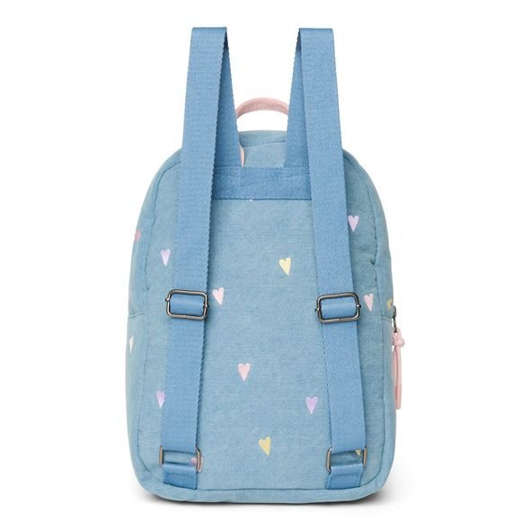 STUDIO NOOS DENIM MIDI BACKPACK - BATŮŽEK | HEARTS LIGHT BLUE HEARTS - BATOHY A TAŠKY - PRO DĚTI