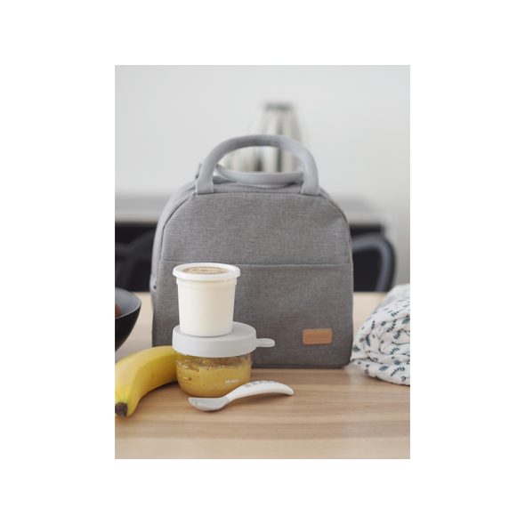 BEABA TERMOTAŠKA HEATHER GREY - TERMOOBALY A TERMOSKY - KRMENÍ