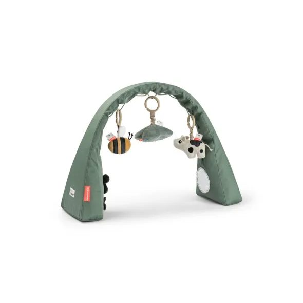 DONE BY DEER AKTIVNÍ OBLOUK S HRAČKAMI TINY FARM - ZELENÁ - HRACÍ DEKY - PRO DĚTI