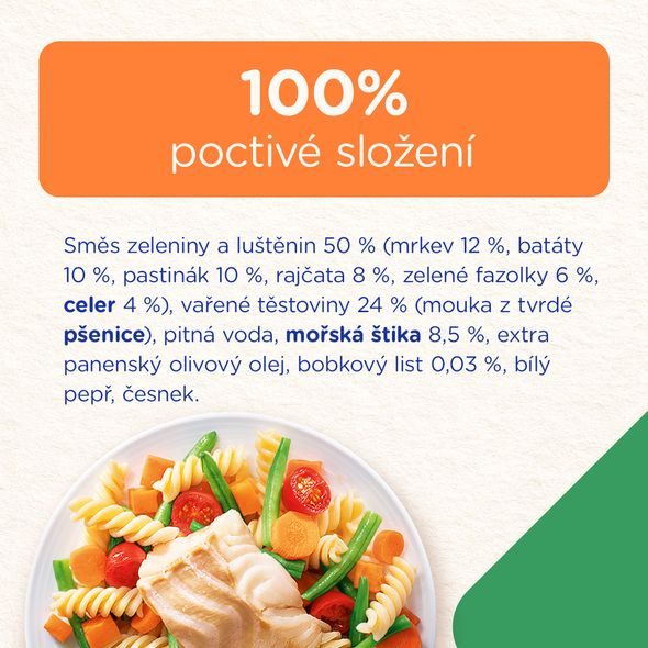 SUNAR PŘÍKRM STŘEDOMOŘSKÉ TĚSTOVINY S RYBOU 12M+ 235G - MASO/ZELENINA - KRMENÍ