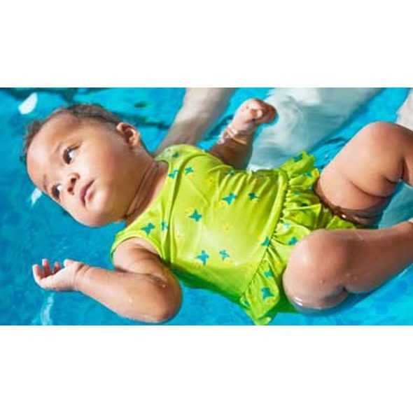 BAMBINO MIO DÍVČÍ PLAVKY VCELKU S VOLÁNKY - KOJENECKÉ PLAVKY - KOUPÁNÍ A ZDRAVÍ