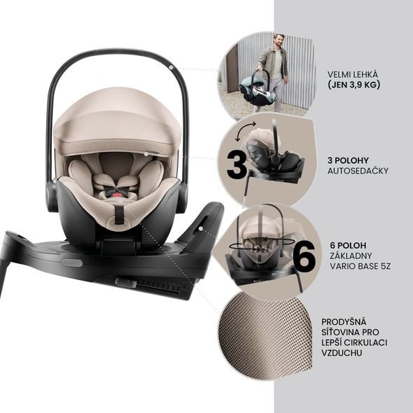 BRITAX-RÖMER SET KOČÁREK SMILE 5Z + HLUBOKÁ KORBA + AUTOSEDAČKA BABY-SAFE PRO + VARIO BASE 5Z STYLE - KOMBINACE S PŘÍSLUŠENSTVÍM - KOČÁRKY A PŘÍSLUŠENSTVÍ