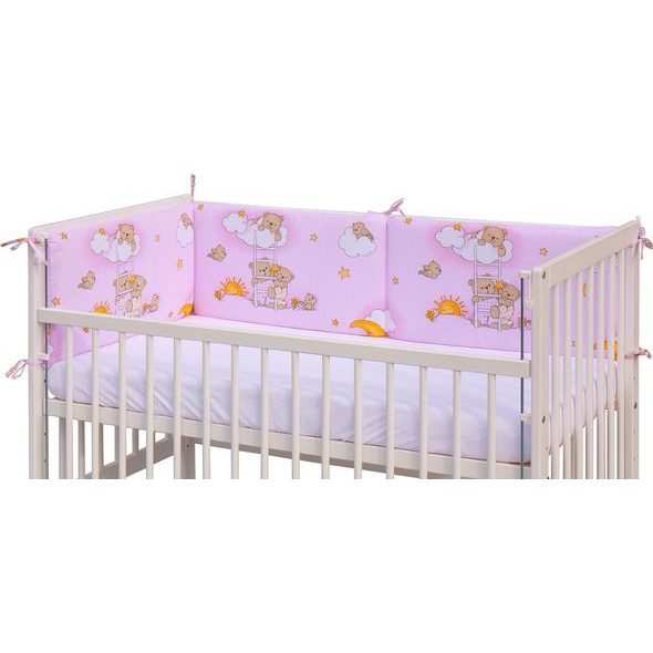 SCARLETT MANTINEL DO POSTÝLKY 4DÍLNÝ - SCARLETT MRÁČEK - 180 X 30 CM - RŮŽOVÝ - MANTINELY - SPINKÁNÍ