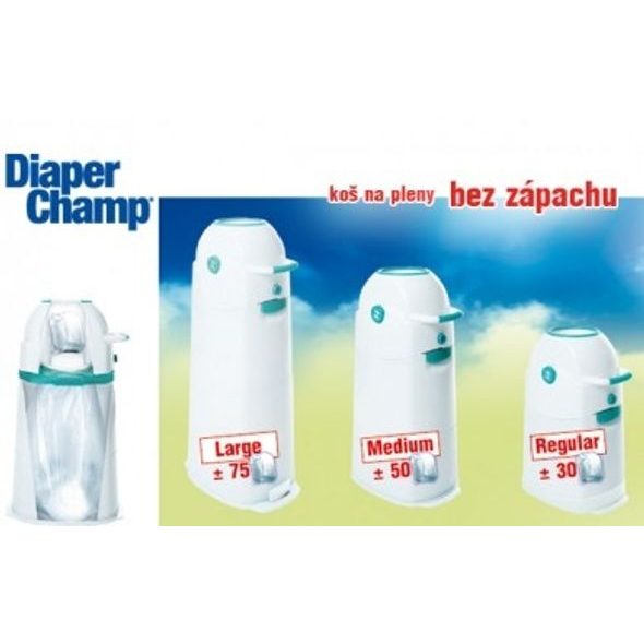 DIAPER CHAMP MEDIUM KOŠ NA PLENY - KOŠE NA PLENY A NÁPLNĚ - PŘEBALOVÁNÍ
