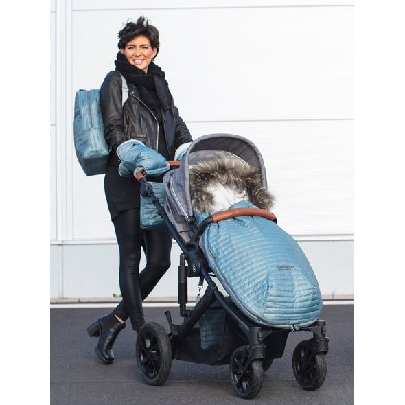 PINKIE FUSAK OCEAN BLUE S KOŽÍŠKEM - FUSAKY DO KOČÁRKU - KOČÁRKY A PŘÍSLUŠENSTVÍ