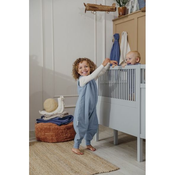 MEYCO ZIMNÍ MUŠELÍNOVÝ JUMPER 104 CM - JEANS BLUE - SPACÍ PYTLE - SPINKÁNÍ