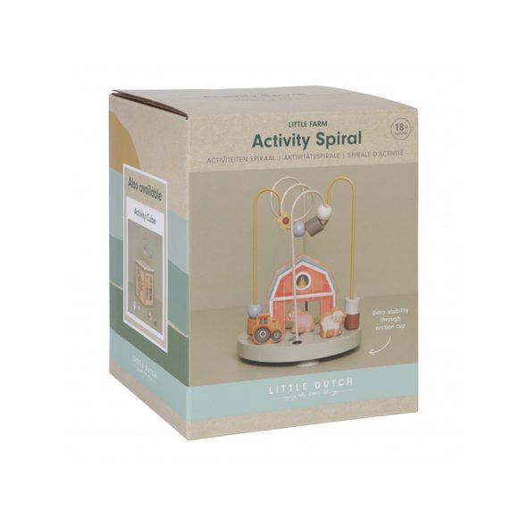 LITTLE DUTCH MOTORICKÝ LABYRINT DŘEVĚNÝ FARMA - DŘEVĚNÉ HRAČKY - PRO DĚTI