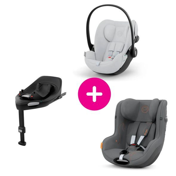 CYBEX SET AUTOSEDAČKY CLOUD G + SIRONA G + BASE G FOG GREY/LAVA GREY - AUTOSEDAČKY 9-18KG - AUTOSEDAČKY A PŘÍSLUŠENSTVÍ