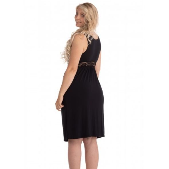 CARRIWELL TĚHOTENSKÁ A KOJICÍ NOČNÍ KOŠILKA ČERNÁ - OBLEČENÍ UMOŽŇUJÍCÍ KOJENÍ - PRO MAMINKY