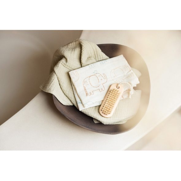 JOLLEIN UBROUSKY MUŠELÍNOVÉ 3 KS 31X31CM ELEPHANT TALES - LÁTKOVÉ UBROUSKY - PŘEBALOVÁNÍ