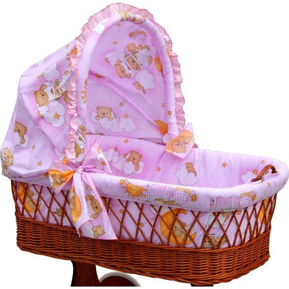 SCARLETT PROUTĚNÝ KOŠÍK NA MIMINKO S BOUDIČKOU SCARLETT MRÁČEK RŮŽOVÁ - KOŠÍKY A KOLÉBKY - SPINKÁNÍ