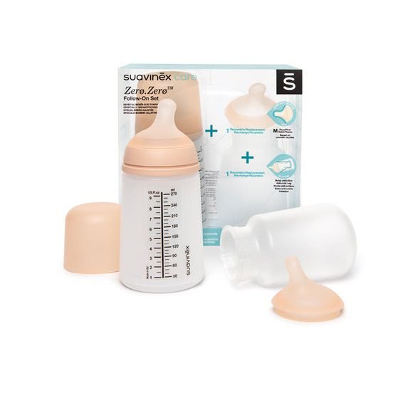 SUAVINÉX ANTIKOLIKOVÁ LÁHVIČKA ZERØ.ZERØ 270ML M - SADA - KOJENECKÉ LAHVE - KRMENÍ