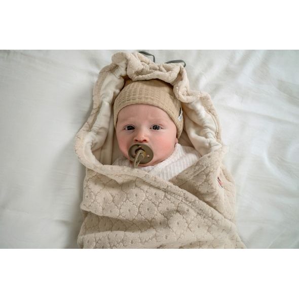 LODGER BEANIE SEERSUCKER BEIGE 0 - 6 MĚSÍCŮ - ČEPIČKY A KLOBOUČKY - PRO DĚTI