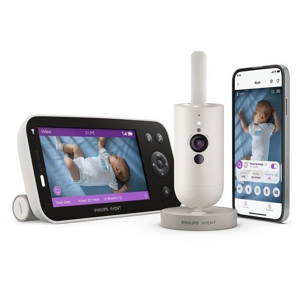 PHILIPS AVENT CHŮVIČKA DĚTSKÁ CHYTRÁ PREMIUM S PŘEKLADEM PLÁČE, SLEDOVÁNÍM SPÁNKU A DÝCHÁNÍ SCD971 - ELEKTRONICKÉ CHŮVIČKY - SPINKÁNÍ