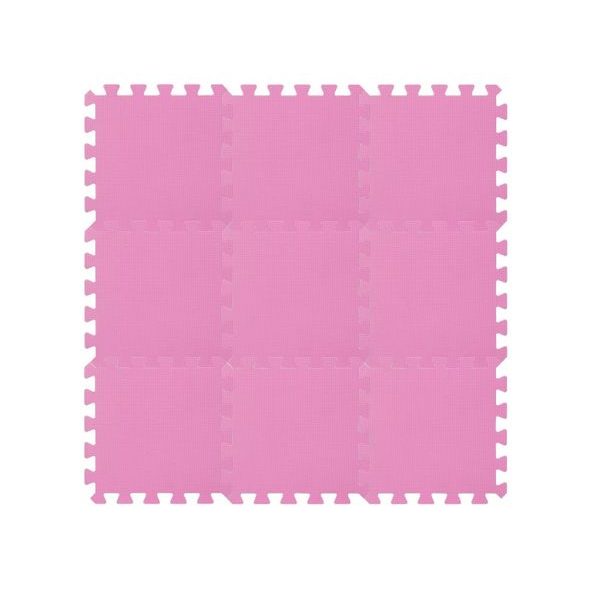 RIALTO BABY HRACÍ PODLOŽKA PUZZLE S OKRAJEM PINK 92X92 CM - HRACÍ PODLOŽKY NA ZEM - SPINKÁNÍ