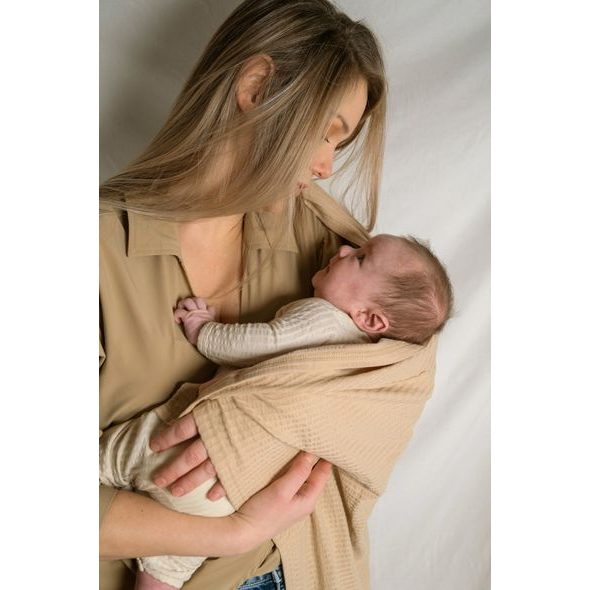 LODGER SWADDLER SEERSUCKER 120X120CM BEIGE - ZAVINOVAČKY - SPINKÁNÍ