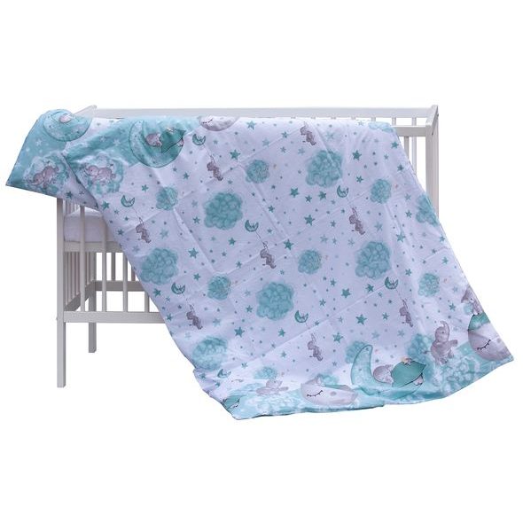 SCARLETT SOUPRAVA DO POSTÝLKY 2-DÍLNÁ LUCY TYRKYSOVÁ 135X100CM - POVLEČENÍ DO POSTÝLKY - SPINKÁNÍ